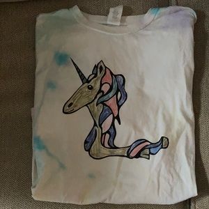 Unicorn  L tie due shirt